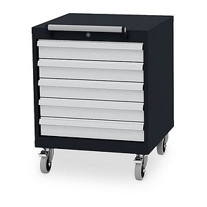 Simplaflex® Systemeinrichter C-Line Werkstattwagen grau 5 Schubladen