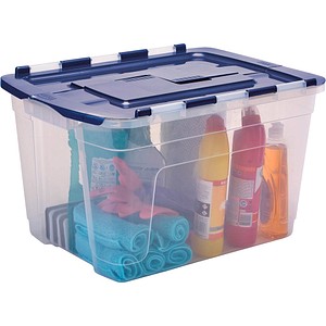 3 Bankers Box Aufbewahrungsboxen 55,0 l transparent, blau 43,0 x 59,0 x 35,0 cm