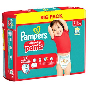 Pampers® Windeln baby-dry™ BIG PACK Größe Gr.7 (15+ kg) für Kids und Teens , 38 St.