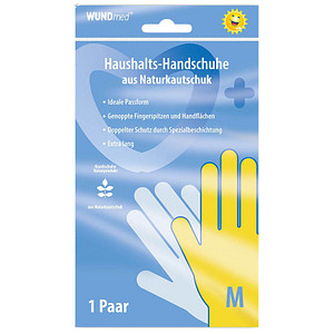 WUNDmed® unisex Gummihandschuhe gelb Größe M, 1 Paar