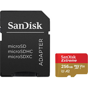 SanDisk Speicherkarte microSDXC-Card Extrem, 256 GB, 1 St.