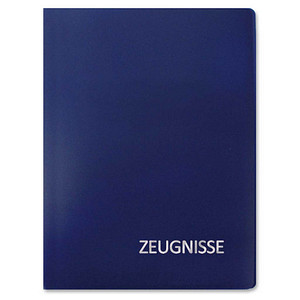 ROTH Zeugnismappe DIN A4, 20 Hüllen blau, 1 St.