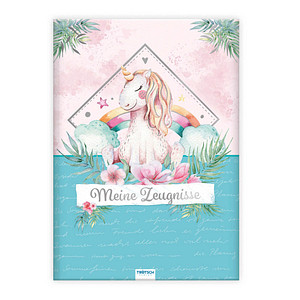 TRÖTSCH VERLAG Zeugnismappe DIN A4, 10 Hüllen Einhorn, 1 St.