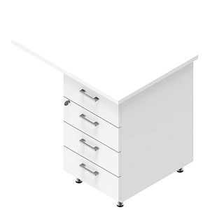 Quadrifoglio Standcontainer weiß 4 Auszüge 80,0 x 60,0 x 75,0 cm