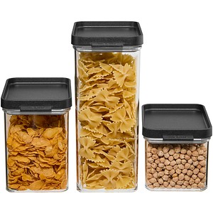 MEPAL Vorratsdosen-Set Omnia schwarz 0,7/1,1/2,0 l, 1 Set