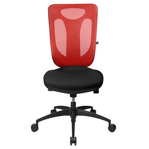 Topstar Bürostuhl Net Pro 100, NN100 T201 Stoff rot, Gestell schwarz