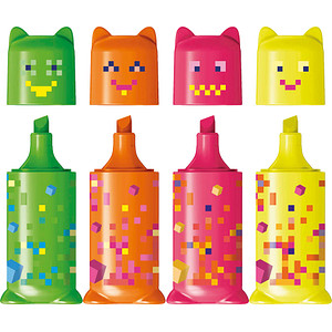 maped PIXEL PARTY Mini Textmarker farbsortiert, 4 St.