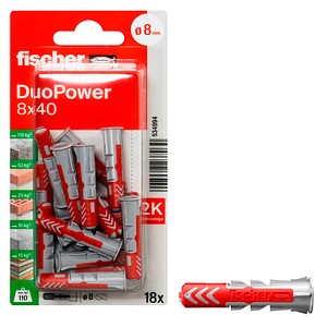 fischer DuoPower 8x40 2K 534994 Universaldübel Ø 8 mm x 40 mm, 18 St.