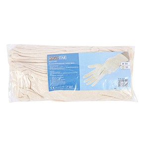 HYGOSTAR unisex Arbeitshandschuhe Nature weiß Größe 9, 24 St.