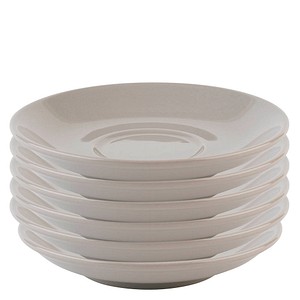 6 APS Untertassen Snug Kaffee grau