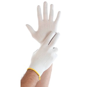 HYGOSTAR unisex Arbeitshandschuhe Ultra Flex weiß Größe 8, 12 Paar