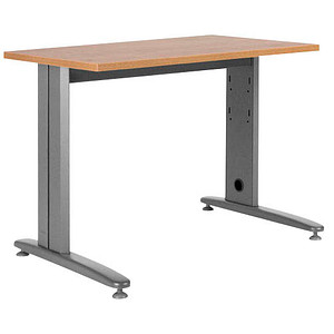 rocada METAL Schreibtisch eiche rechteckig, T-Fuß-Gestell grau 120,0 cm