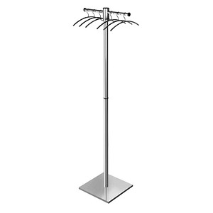Kerkmann Kleiderständer G 12 E 30690681 silber Metall 2 Haken 51,0 x 168,0 cm