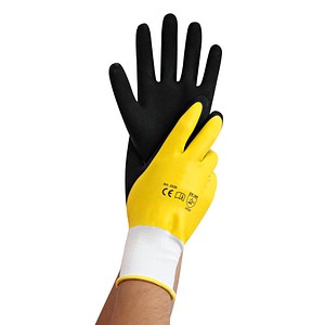 HYGOSTAR unisex Arbeitshandschuhe Wet Protect schwarz Größe 7, 12 Paar