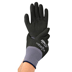 HYGOSTAR unisex Arbeitshandschuhe Ergo Flex 4/4-beschichtet grau Größe 10, 12 Paar