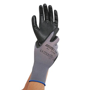 HYGOSTAR unisex Arbeitshandschuhe Ergo Flex Dotty grau Größe 10, 12 Paar