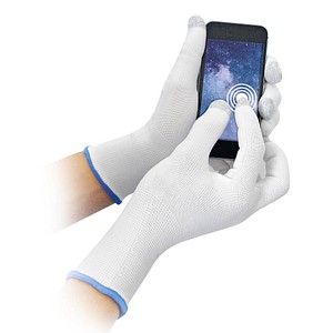 HYGOSTAR unisex Arbeitshandschuhe Ultra Flex Touch weiß Größe 9, 12 Paar