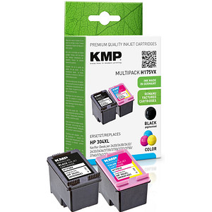 KMP H175VX schwarz pigmentiert, color Druckerpatronen kompatibel zu HP 304XL (N9K08AE/N9K07AE), 2er-Set