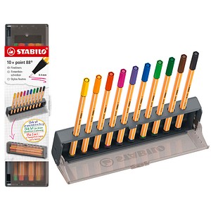 STABILO Point 88 Fineliner farbsortiert 0,4 mm, 10 St.