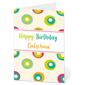 LUMA Gutschein Geburtstag modern mit Innentext DIN B6