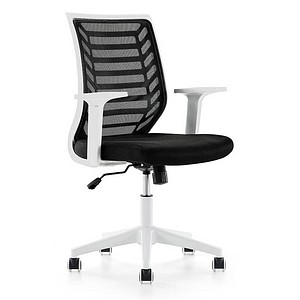 rocada Bürostuhl, R907002 Stoff schwarz, Gestell weiß