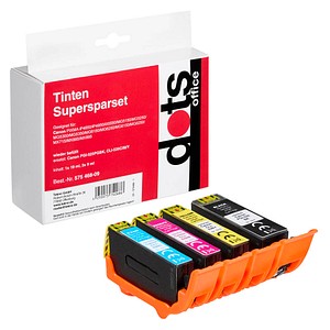 dots schwarz, cyan, magenta, gelb Druckerpatronen kompatibel zu Canon PGI525PGBK, CLI526C/M/Y, 4er-Set