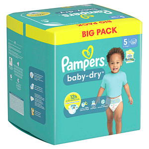 Pampers® Windeln baby-dry™ BIG PACK  Größe Gr.5 (11-16 kg) für Babys und Kleinkinder, 54 St.