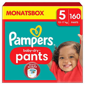 Pampers® Windeln baby-dry™ Monatsbox Größe Gr.5 (12-17 kg) für Babys und Kleinkinder, 160 St.