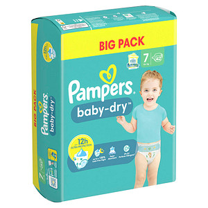 Pampers® Windeln baby-dry™ BIG PACK Größe Gr.7 (15+ kg) für Kids und Teens, 42 St.