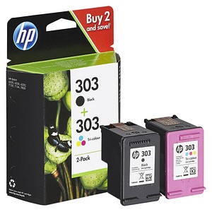 HP 303 (3YM92AE) schwarz, color Druckerpatronen, 2er-Set