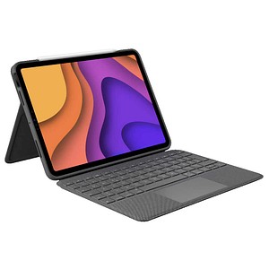Logitech FOLIO TOUCH Tablet-Tastatur grau geeignet für Apple iPad Air 4. Gen (2020), Apple iPad Air 5. Gen (2022), Apple iPad Air 11' (M2), Apple iPad Air 11' (M3)