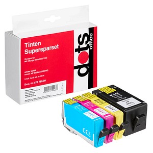 dots schwarz, cyan, magenta, gelb Druckerpatronen kompatibel zu HP 920XL (C2N92AE), 4er-Set
