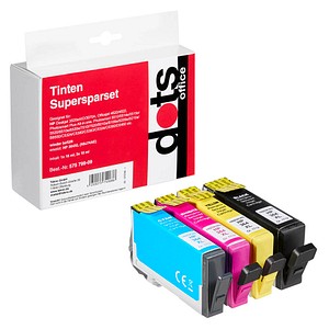 dots schwarz, cyan, magenta, gelb Druckerpatronen kompatibel zu HP 364XL (N9J74AE), 4er-Set