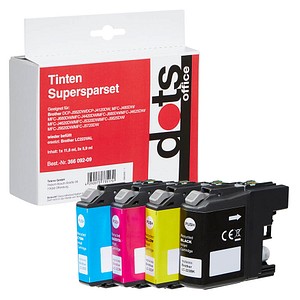 dots  schwarz, cyan, magenta, gelb Druckerpatronen kompatibel zu brother LC-223BK, LC-223C, LC-223M, LC-223Y, 4er-Set
