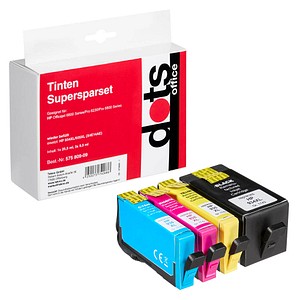dots  schwarz, cyan, magenta, gelb Druckerpatronen kompatibel zu HP 934XL/935XL (X4E14AE), 4er-Set