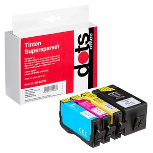 dots  schwarz, cyan, magenta, gelb Druckerpatronen kompatibel zu HP 912XL (3YP34AE), 4er-Set