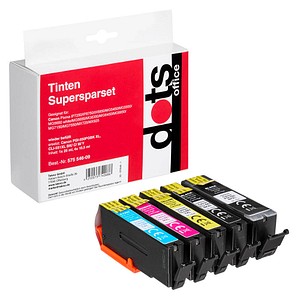 dots  2x schwarz, cyan, magenta, gelb Druckerpatronen kompatibel zu Canon PGI-550 XL PGBK, CLI-551 XL BK/C/M/Y
