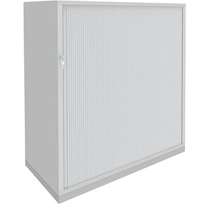 fm fastline Rollladenschrank weiß, silber 2 Fachböden 120,0 x 44,2 x 113,3 cm