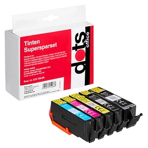 dots 1x pigmentschwarz, 1x schwarz, 1x cyan, 1x magenta, 1x gelb Druckerpatronen kompatibel zu Canon PGI-580XXL PGBK, CLI 581XXL BK/C/M/Y