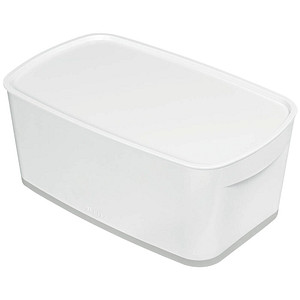 LEITZ MyBox Aufbewahrungsbox 5,0 l perlweiß/grau 31,8 x 19,1 x 12,8 cm, 1 St.