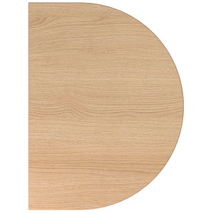 HAMMERBACHER Anbautisch höhenverstellbar XBA60 eiche, weiß Tropfenform 80,0 x 60,0 x 68,0 - 85,0 cm