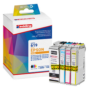 edding EDD-619  schwarz, cyan, magenta, gelb Druckerpatronen kompatibel zu EPSON 35XL / T3596XL, 4er-Set
