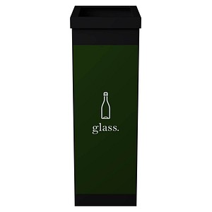 PAPERFLOW Mülleimer 60,0 l schwarz, grün, 1 St.