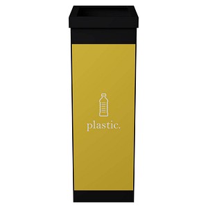 PAPERFLOW Mülleimer 60,0 l schwarz, gelb, 1 St.