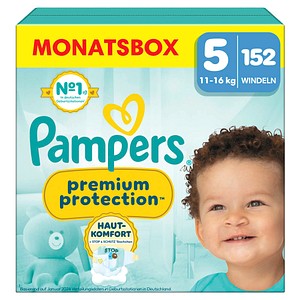 Pampers® Windeln Monatsbox premium protection™ Größe Gr.5 (11-16 kg) für Babys und Kleinkinder, 152 St.