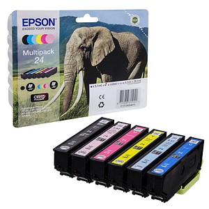 EPSON 24 / T2428 schwarz, cyan, magenta, gelb, light cyan, light magenta Druckerpatronen, 6er-Set