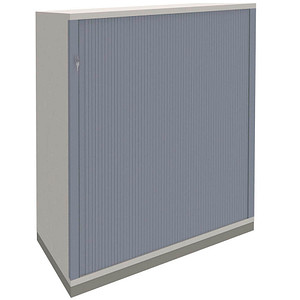 fm Sidney Rollladenschrank lichtgrau 2 Fachböden 100,0 x 44,2 x 113,3 cm