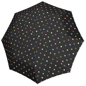 reisenthel® Regenschirm pocket classic dots schwarz/bunt bedruckt