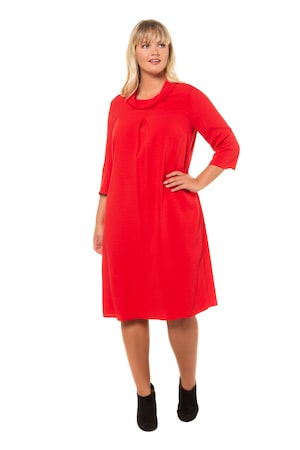 Große Größen Kleid Damen (Größe 52, intensives rot) | Ulla Popken Kurze Kleider Viskose