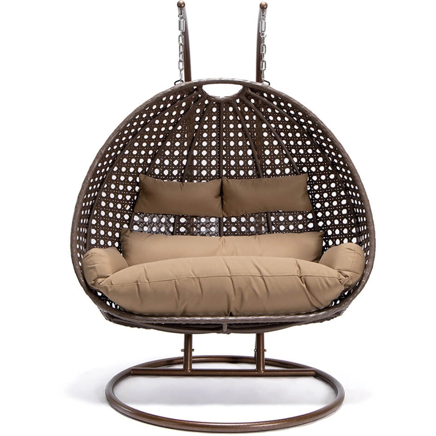 Home Deluxe Hängesessel Twin Polyrattan Braun